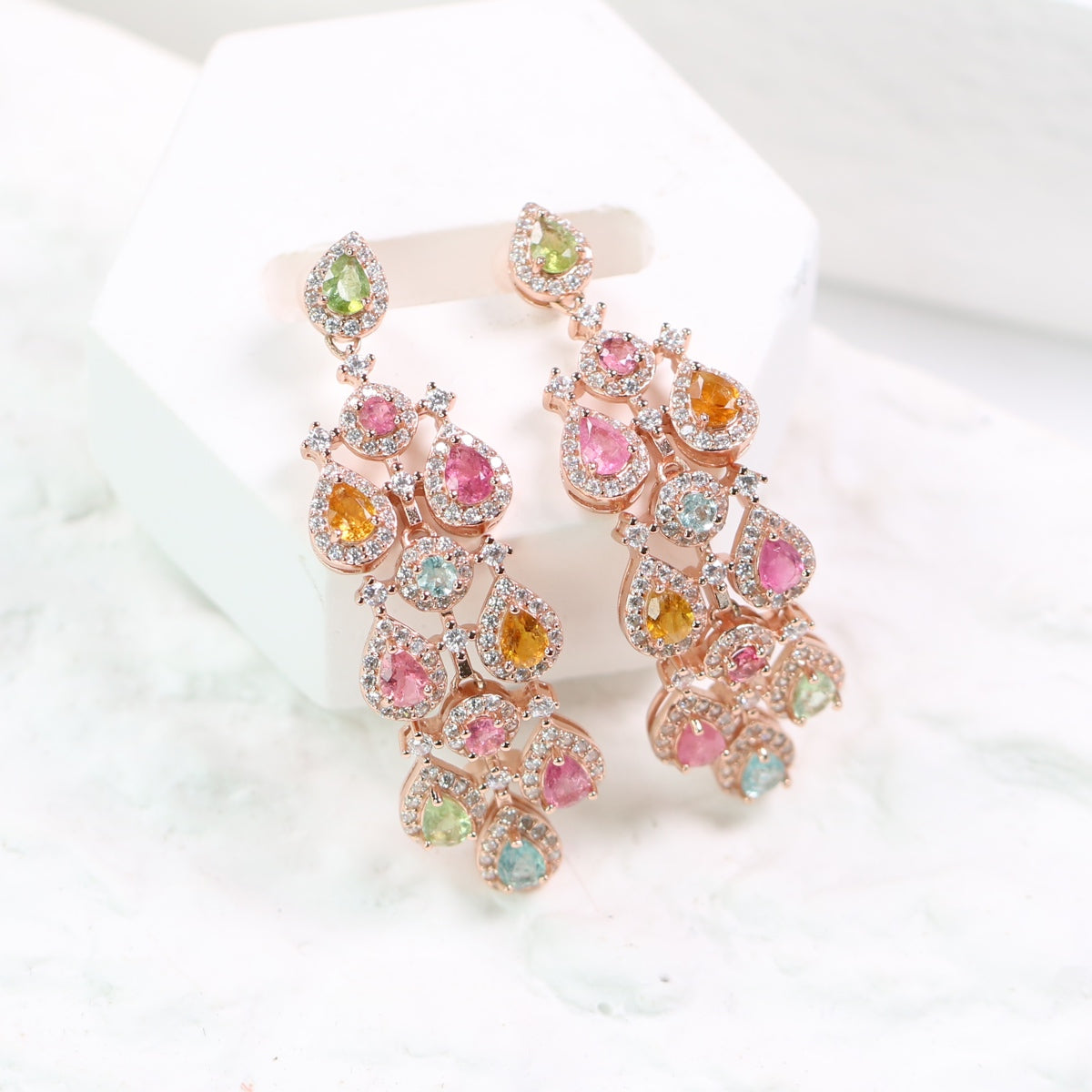 ONE S925 Silver Natural Tourmaline Earring