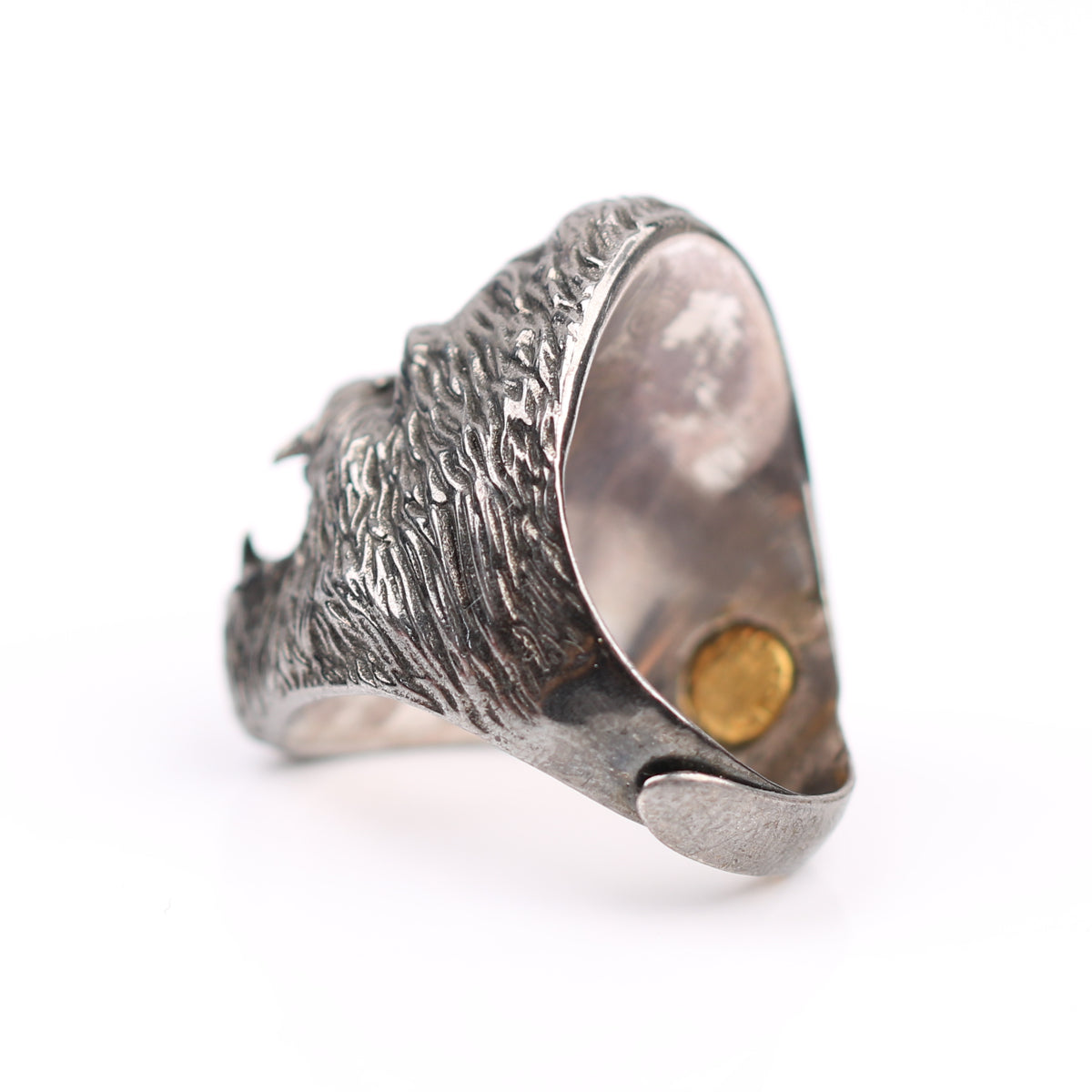 Solid S990 Ring Vinage Style Handmade Monkey King Ring