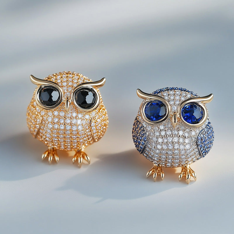 owl様 イヤリング New TS009 exclusive owl design Ear Stud – Royal Jewelry