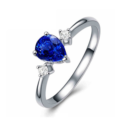 CY1389 Natural Sapphire Ring 0.28CT No heat 18K gold