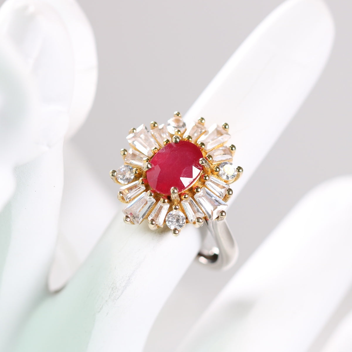 S925 Natural Ruby Ring 1ct