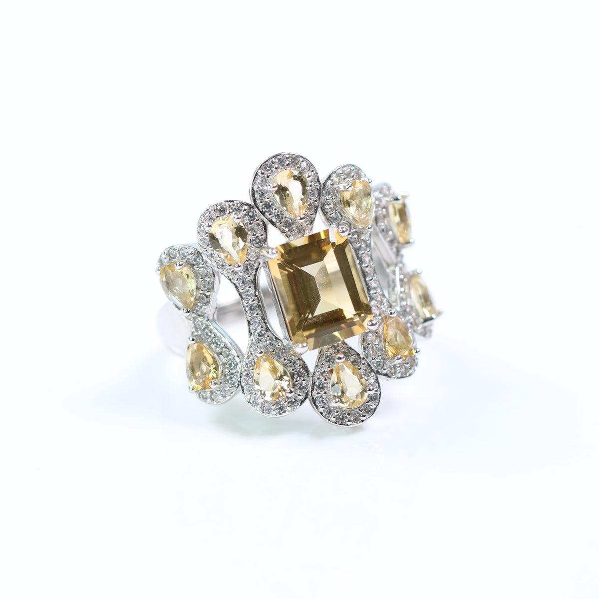 ONE S925 Silver Natural Citrine Ring