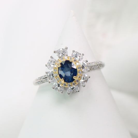 DP1144-17 S925 Silver Natural Sapphire Ring