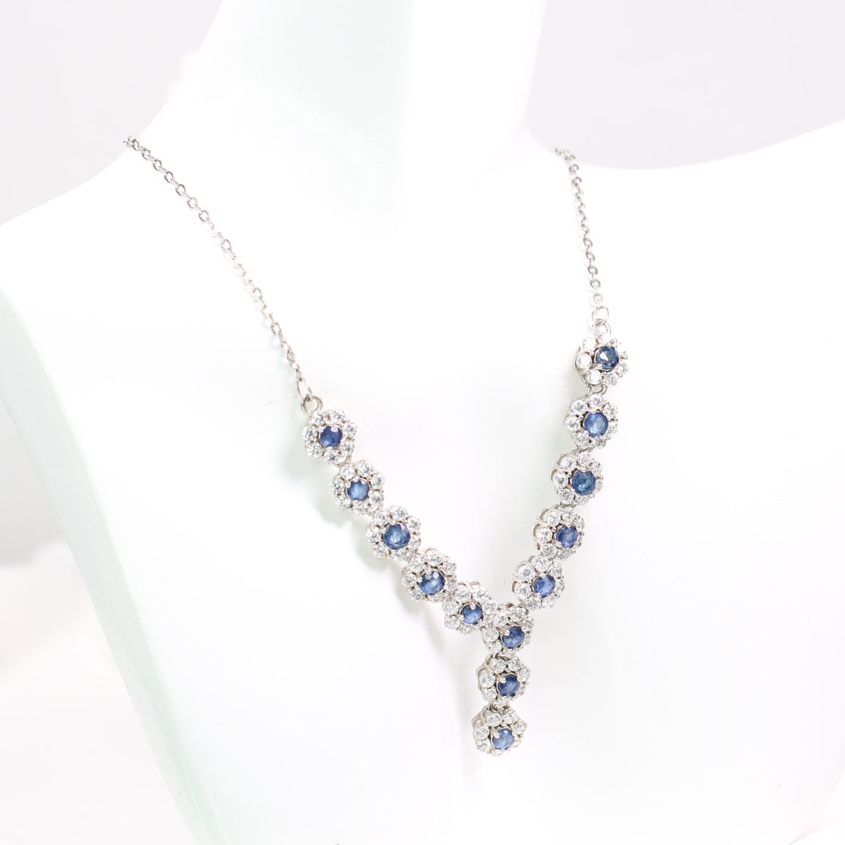 ONE S925 Silver Natural Sapphire Necklace