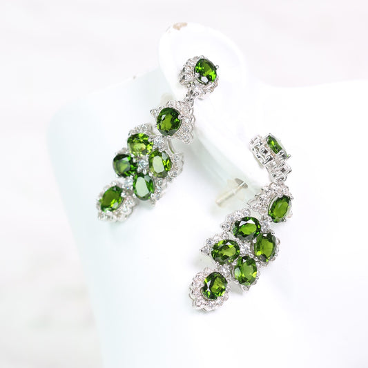 ONE S925 Natural Diopside Earring