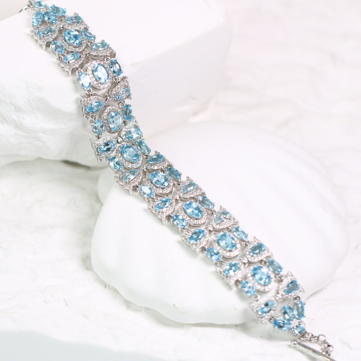 ONE S925 Silver Natural Topaz Bracelet