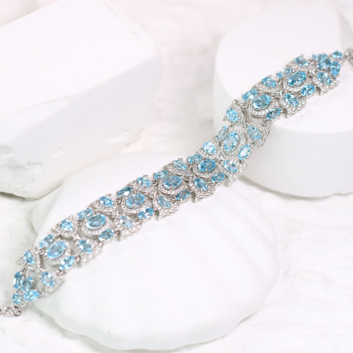 ONE S925 Silver Natural Topaz Bracelet