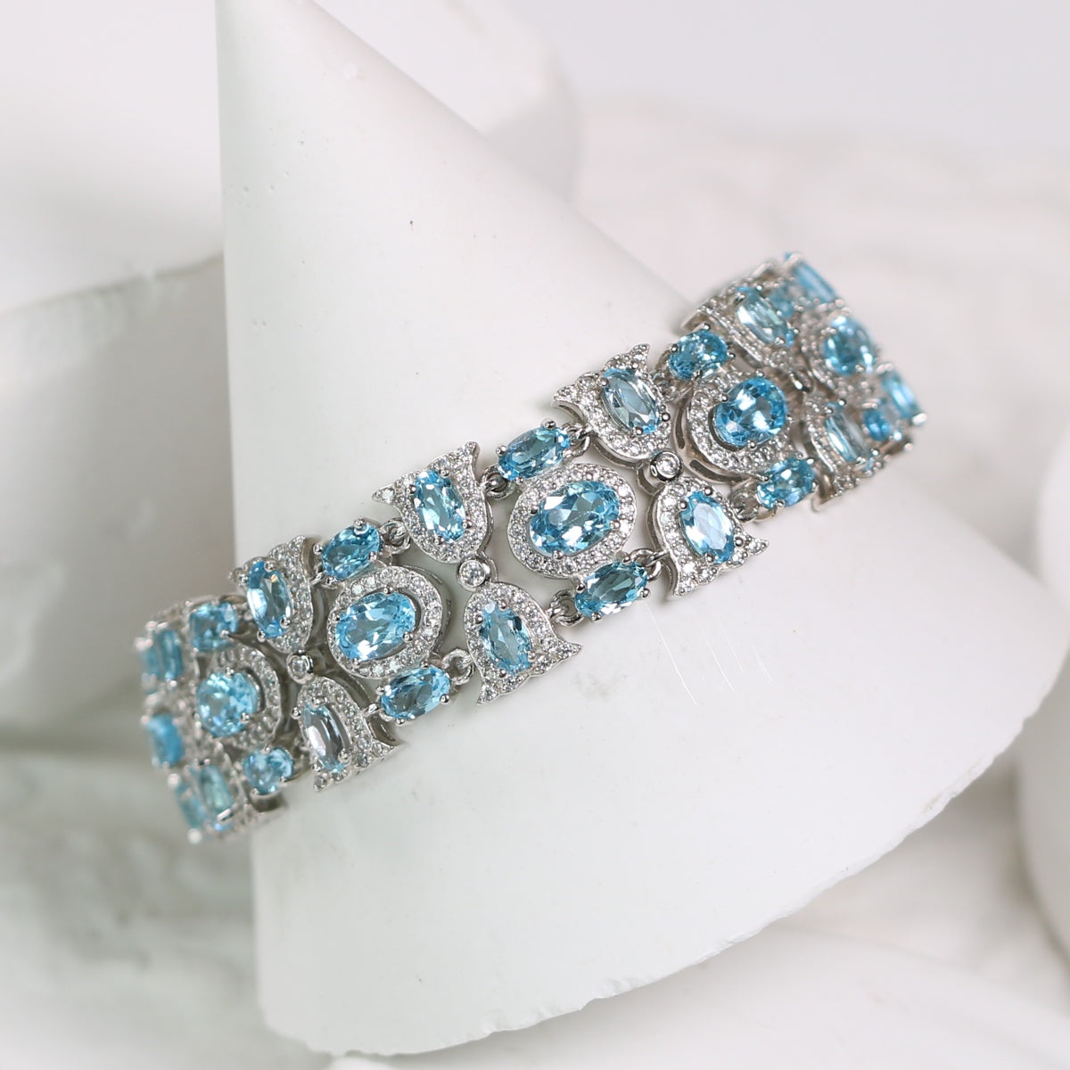 ONE S925 Silver Natural Topaz Bracelet