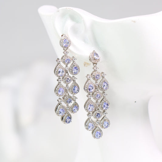 ONE S925 Silver Natural Tanzanite  Earring