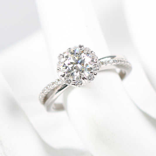 Moissanite Engagement Rings | One Carat Stones Fixed Ring Band Size 7