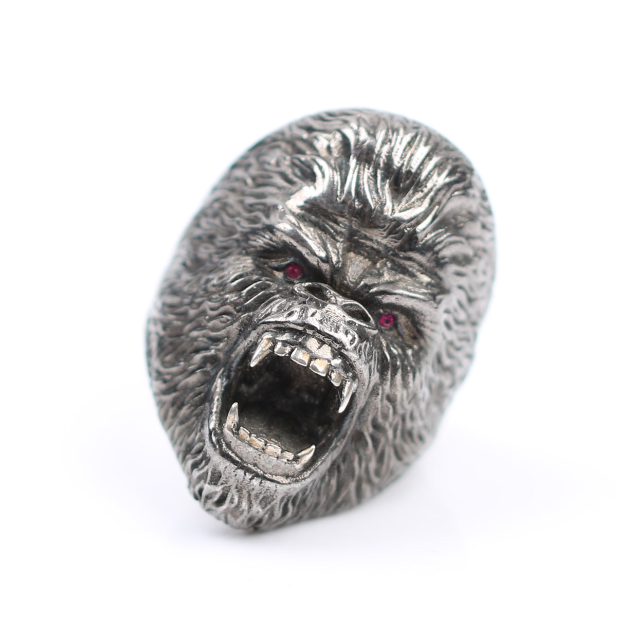 Solid S990 Ring Vinage Style Handmade Monkey King Ring