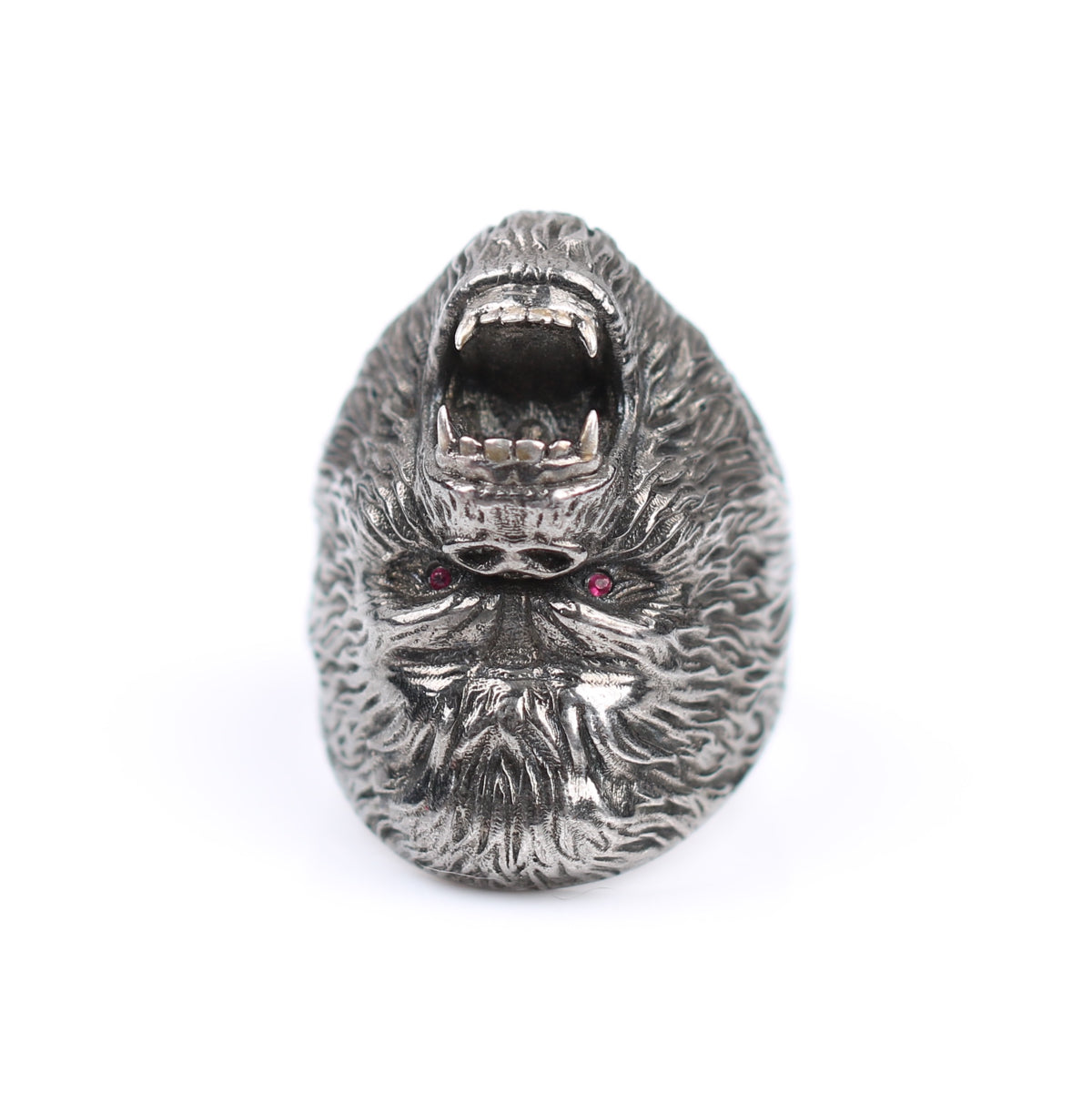 Solid S990 Ring Vinage Style Handmade Monkey King Ring