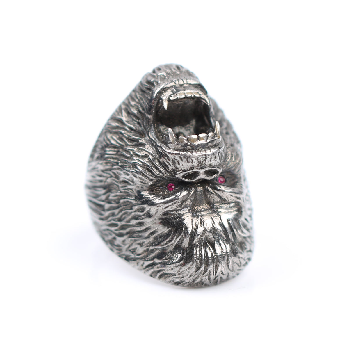 Solid S990 Ring Vinage Style Handmade Monkey King Ring