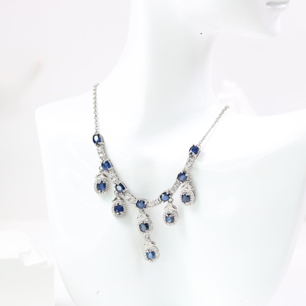 ONE S925 Silver Natural Sapphire Necklace