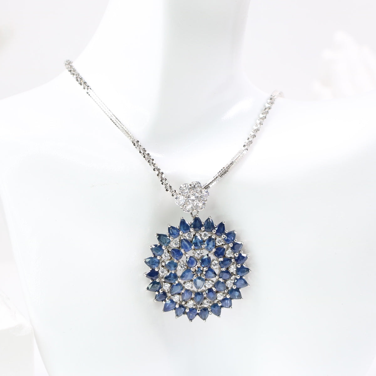 ONE S925 Silver Natural Sapphire Necklass